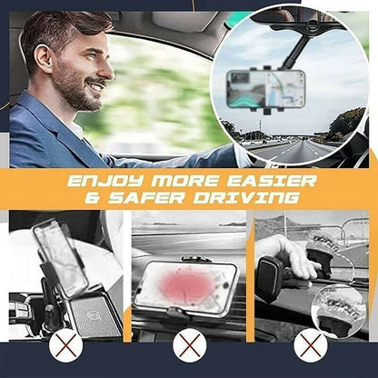 Car Rearview Mirror Swivel Navigation Bracket - IK LifeStyle