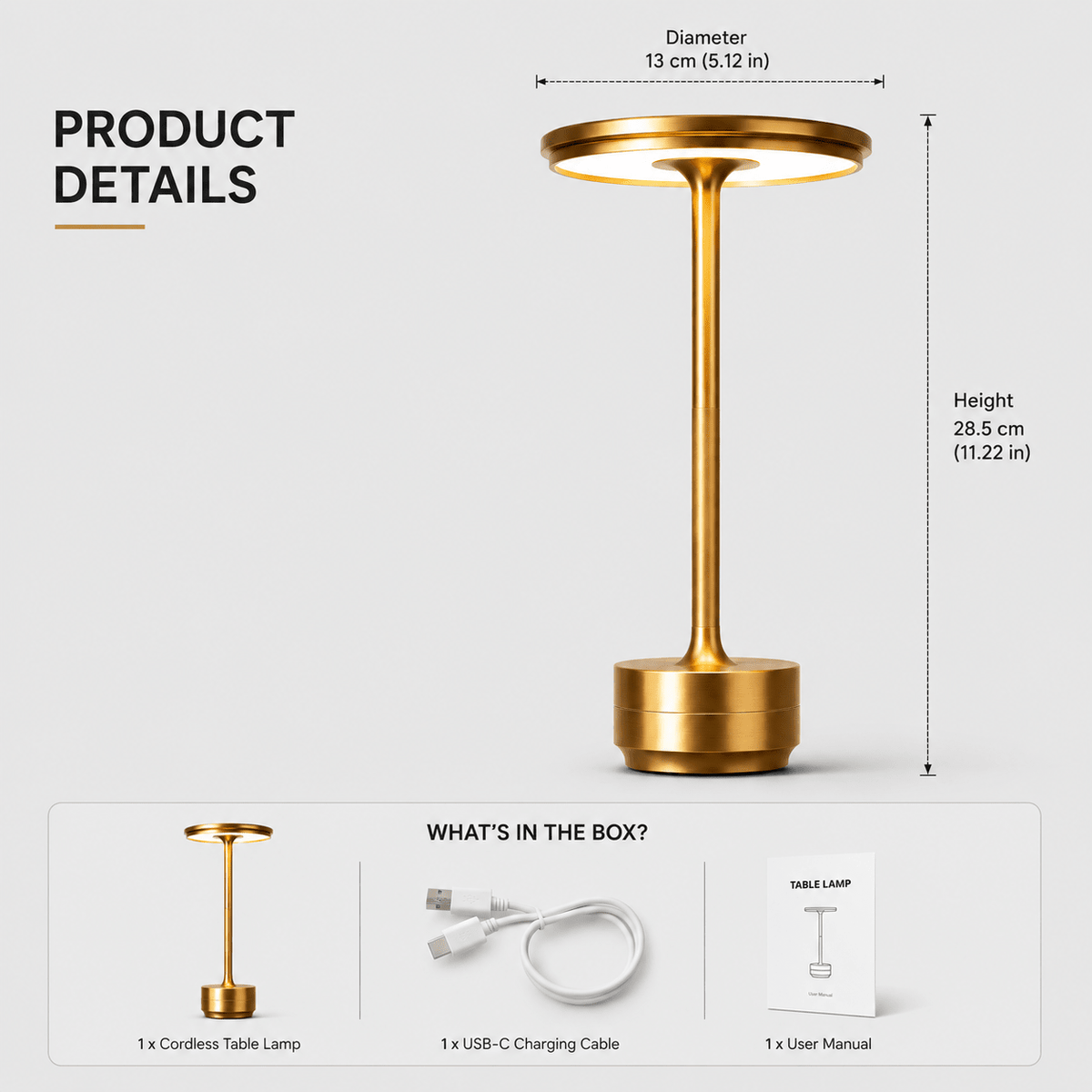 Luma Cordless Touch Lamp - IK LifeStyle