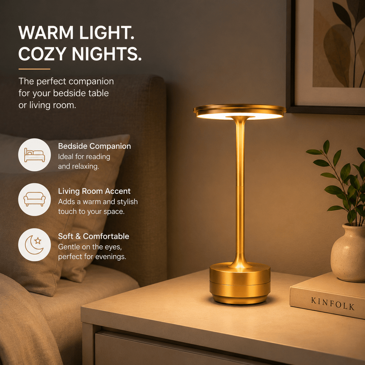 Luma Cordless Touch Lamp - IK LifeStyle