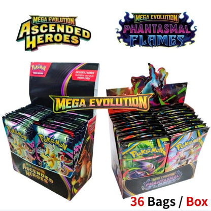 Pokémon TCG Booster Card Collection – 36 Packs | Ascended Heroes & Phantasmal Flames - IK LifeStyle